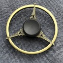 Fidget spinner metálico antistress com motivo decorativo Brinquedo giratório para os dedos para aliviar a tensão Aparência dourada antiga Tamanho 15