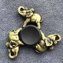 Fidget spinner metálico antistress com motivo decorativo Brinquedo giratório para os dedos para aliviar a tensão Aparência dourada antiga Tamanho 18