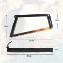 Fierăstrău pliabil de camping, ferăstrău portabil pentru lemn, 33 x 16 x 10 cm, ferăstrău ușor, pliabil, tip rucsac, ferăstrău manual de camping, pliat, 40 x 5 cm 2