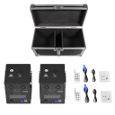 Fieryzeal macchina per scintille fredde e fuochi d'artificio 700 W 2 pezzi con valigia in alluminio DMX512 e telecomando altezza 2,5-5,5 m nera per matrimoni e feste 2