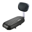 Fietsstoel met rugleuning 27 x 17,5 cm gestoffeerde zwarte achterstoel voor passagiers op fietsdrager 1
