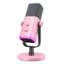 FIFINE AM8 dinamikus mikrofon USB és XLR kimenet monitorozás 3,5 mm-es RGB háttérvilágítás 10 üzemmód hangerőszabályzó érintőpanel podcast streaming 5