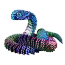 Figura flessibile 3D di un serpente 60 cm Decorazione articolata Giocattolo realistico mobile Accessorio da collezione di design 7