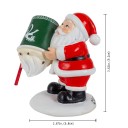 Figura navideña infantil de Santa 9,2 x 6,8 cm Decoración invernal adorable con Santa Figura detallada para la decoración navideña de mesas, estantes y debajo del árbol 2