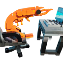 Figurina din blocuri Crevete 155 bucăți Mică 3D DIY set de construcție pentru copii Băieți și Fete Model mini creativ Jucărie de construcție animal fără autocolante 3