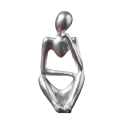 Figurine abstraite 6 x 5 x 13 cm Figure assise pensante Décoration moderne de table Décoration artistique pour la maison et le bureau 5