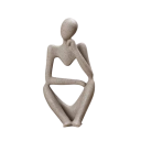 Figurine abstraite 6 x 5 x 13 cm Figure assise pensante Décoration moderne de table Décoration artistique pour la maison et le bureau 3