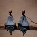 Figurine décorative moine assis 1