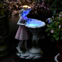 Figurine solaire de jardin fille 3