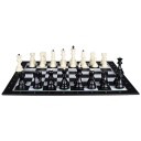 Figurines d'échecs en plastique  Ensemble classique de figurines d'échecs pour jouer à la maison et en tournoi Figurines résistantes noires et blanches 3
