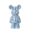 Figurita de cerámica de oso 17 x 9,5 x 6 cm Superficie brillante Figura decorativa Decoración moderna para el hogar en mesa o estante 10