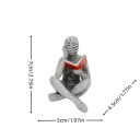 Figurka czytelniczka 7 x 5 x 4,5 cm Mała dekoracyjna figurka kobiety czytającej książkę 3