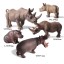 Figury hipopotamów i nosorożców 5 szt 2