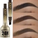 Fijador líquido para cejas con punta de horquilla 9 x 2,5 cm resistente al agua y de larga duración 24 horas en 3 tonos naturales para efecto de microblading 10