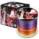 Fil de pêche tressé japonais 100 m 0,28 mm 24,5 kg Fil de pêche tressé résistant pour la pêche en mer et en eau douce Fil tressé hautement résistant et flexible avec une surface lisse 5