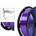 Filament 1,75 mm 250 g Couleur duale violet + bleu Précision ±0,03 mm Impression 200–230 °C Plateau 40–60 °C Pour imprimantes 3D FDM 2