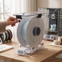 Filament Dryer 23.7 x 25.4 x 12.7 cm with Humidity and Temperature Display Transparent with Clip-On Lid for Dry Storage of Filament 6