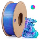 Filament na 3D tlač 1,75 mm Trojfarebný hodvábny PLA Svetlo modrá ružová zelená Lesklý povrch Hladký tlač 250 g 1