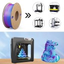 Filament na 3D tlač 1,75 mm Trojfarebný hodvábny PLA Svetlo modrá ružová zelená Lesklý povrch Hladký tlač 250 g 3