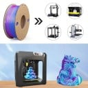 Filament na 3D tlač 1,75 mm Trojfarebný PLA hodvábny vzhľad Svetlo modrá ružová zelená Lesklý hladký povrch 250 g 2