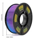 Filament PLA 1,75 mm Tricolor Silkeblød effekt 250 g Multifarvet tråd til 3D-print Lilla Blå Gul 2