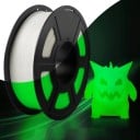 Filamento PLA 1,75 mm 200 g Blanco de día y verde fosforescente de noche hilo que brilla en la oscuridad para impresión 3D decoraciones 6