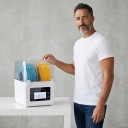 Filamenttørrer 24,6 x 17,5 x 24,2 cm med forbedret ventilator og spoleholder til tråde 1,75 og 2,85 mm hvid tørboks til 3D-printer 7