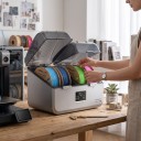 Filamenttørrer med to uafhængige kamre til spoler 1–2 kg Opvarmning op til 75 °C og energibesparende tilstand Lys grå til 3D print af PLA og PETG samt TPU 6
