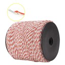 Filo polivalente per recinzione elettrica 200 m, diametro 2 mm 6 filamenti in acciaio inossidabile, filo a strisce rosso e bianco per recinzione 4