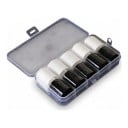 Fils de transfert pour ongles 10 rouleaux Motifs en dentelle et floraux 2,5 x 60 cm Noir et blanc Dans une boîte en plastique Pour nail 3
