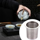 Filtre à thé en vrac pour théière Filtre cylindrique avec des ouvertures fines et un large bord Acier inoxydable Dimensions environ 7 x 5,4 x 6,2 cm 3