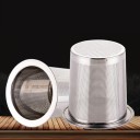 Filtre à thé en vrac pour théière Filtre cylindrique avec des ouvertures fines et un large bord Acier inoxydable Dimensions environ 7 x 5,4 x 6,2 cm 4