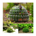 Filtro de musgo de acuario de plástico de 5 cm Soporte semiesférico para algas para decoración de acuario Limpieza de agua Filtración y cultivo de algas marinas 3