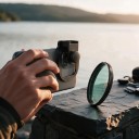 Filtru Black Mist pentru mobil 67 mm cu clip metalic Efect film și înmuiere a luminilor Sticlă optică Negru Pentru portrete și filmări video 2