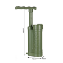 Filtru de apă de supraviețuire cu pompă 0,01 microni 3000L membrană goală UF furtunuri din silicon carbon activ sac de camping drumeții 2