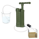 Filtru de apă de supraviețuire cu pompă 0,01 microni 3000L membrană goală UF furtunuri din silicon carbon activ sac de camping drumeții 3