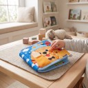 Filz Montessori aktive Buch Hund Busy Book 20 x 20 x 7 cm Mit Fingerpuppen Sensorisches Reisespielzeug für Kinder von 3 bis 6 Jahren 4