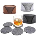 Filzuntersetzer rund hitzebeständig 10 × 10 × 0,3 cm filz Schutz für den Tisch unter Gläser, Kaffee und Tee auf dem Esstisch 1