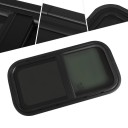 Finestra scorrevole per camper Vetro temperato scuro e rete contro gli insetti 60 x 30 cm Lega di alluminio e gomma Nera Per caravan e rimorchi 2