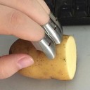 Fingerbeskyttere i rustfrit stål til udskæring, 4 stk. 2