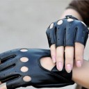 Fingerløse læderhandsker til kvinder 2