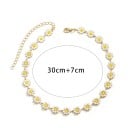 Finom női choker arany lánccal és margarétákkal, virágmintás dizájn az elegáns megjelenésért 4