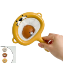 Fischernetz für Wasser 15,5 x 18,5 cm Beige Otter mit hellweißer Netze und weichem Ball 6,5 cm Badewannenspielzeug Zufällige Ballfarbe 3