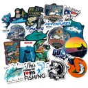 Fiskeklistermärken 50 st 1