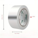 Fita adesiva de alumínio 10 m x 60 mm Resistente ao calor Resistente à água Reparações de isolamento e tubagens Superfície reflexiva Uso industrial 2