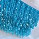 Fita com franjas de pérolas 45 cm fita decorativa de poliéster com pérolas para adornar vestuário, trajes de dança e decorações têxteis 6