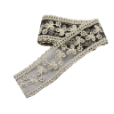 Fita de renda bordada 3,5 cm x 182 cm Renda decorativa bordada Fita de renda em poliéster para costura decoração de vestuário decoração 4