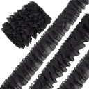 Fita de renda ondulada 182 cm Largura 5 cm Renda decorativa de poliéster para acabamentos de costura de vestuário, decoração têxtil 1