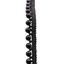 Fita de renda pérola 1,5 cm 91 cm Fita decorativa com imitação de pérolas DIY criação Renda decorativa em poliéster para decorações 1