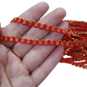 Fita decorativa ondulada 5 mm x 4,6 m Fita de renda em poliéster para costura, decoração de roupas, scrapbooking, decorações de casamento, DIY 2